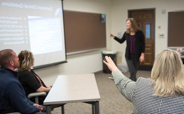 Photo of students giving a presentation